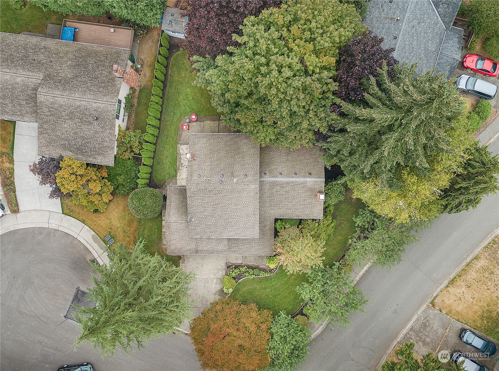 2723 166th Street Southeast Bothell, WA 98012 - Photo 31 of 31 an aerial view of a house with a yard and garden