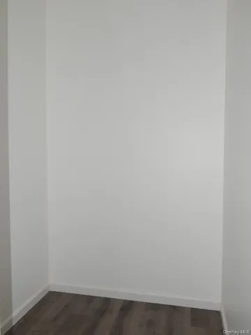 a view of small space with empty racks