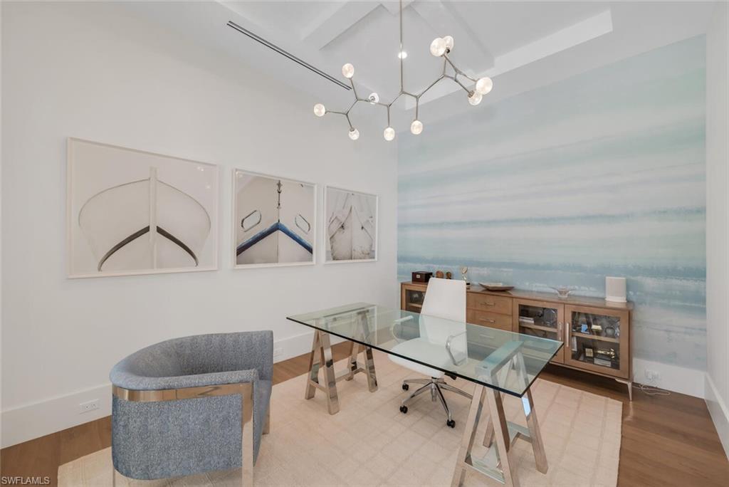 330 Broad Avenue North Naples, FL 34102 - Photo 20 of 49 Study with glass wall and view pool off master hallway