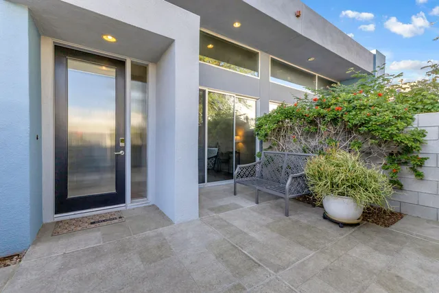 a view of a entryway door front of house
