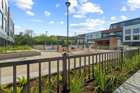 a city view from balcony