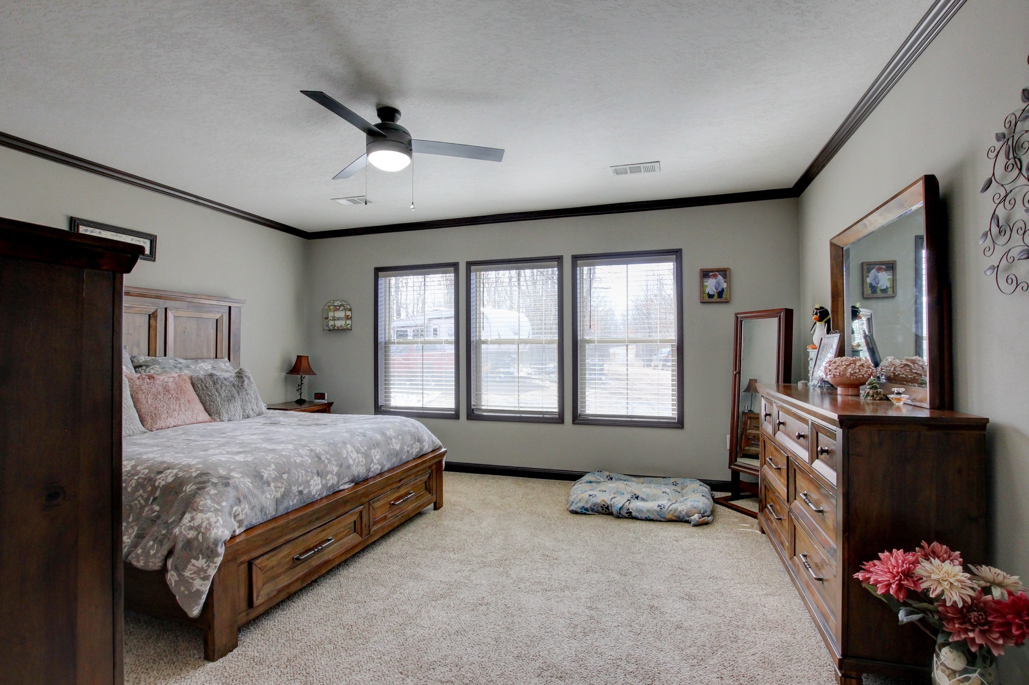 212 Skyline Ridge Dover, TN 37058 - Photo 14 of 41 a bedroom with bed and a large window