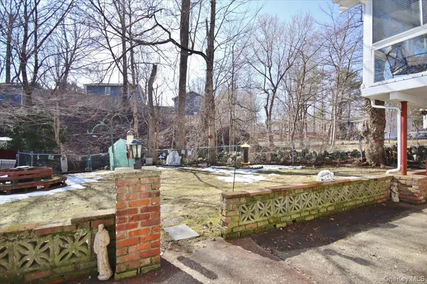 a view of a swimming pool with an outdoor space