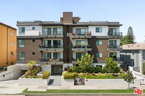 a front view of multiple houses