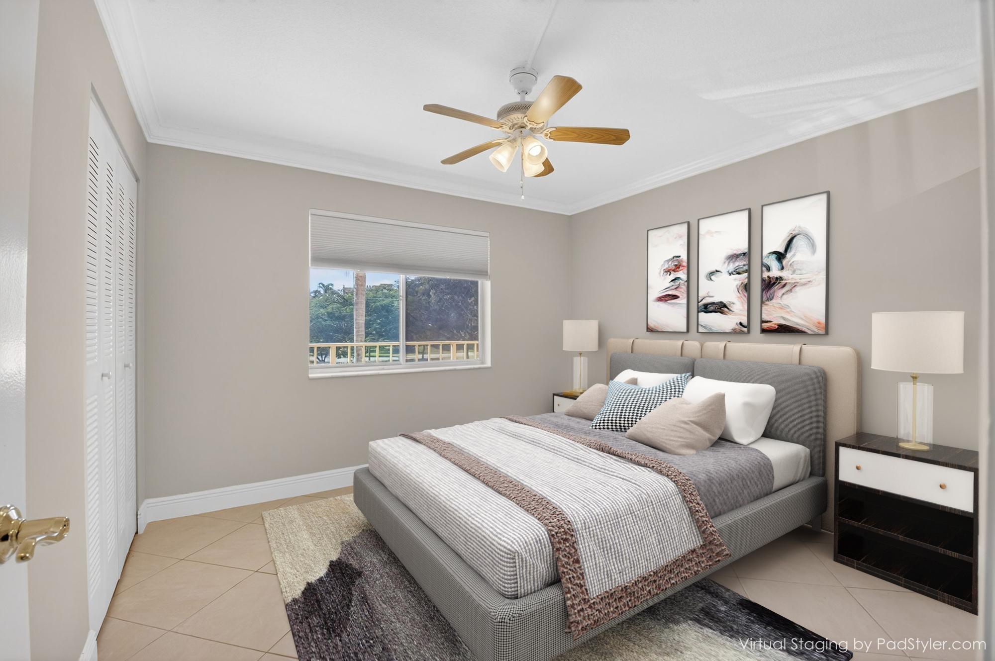 6935 Huntington Lane, Unit 207 Delray Beach, FL 33446 - Photo 33 of 88 a bedroom with a bed and a window