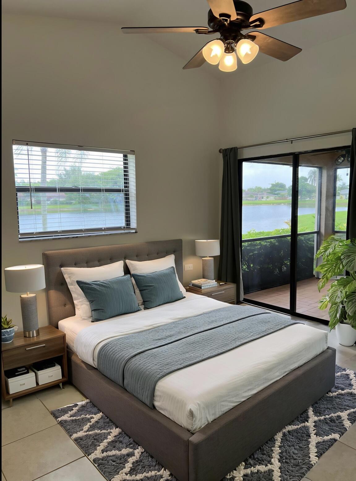 73 Vía De Casas Norte Boynton Beach, FL 33426 - Photo 3 of 60 a bedroom with a bed and a large window