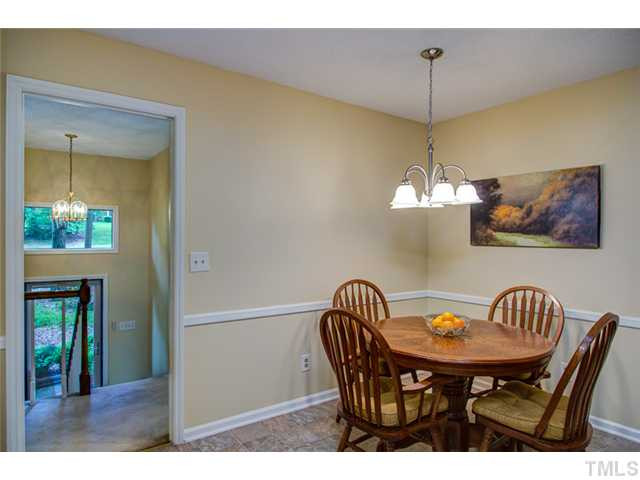 5822 Scalybark Road Durham, NC 27712 - Photo 13 of 25 The light over the breakfast table is a new brushed nickel fixture. Breakfast Area