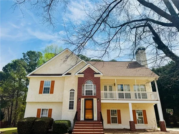 a front view of a house