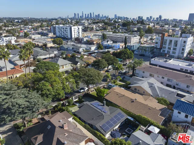 an aerial view of a city