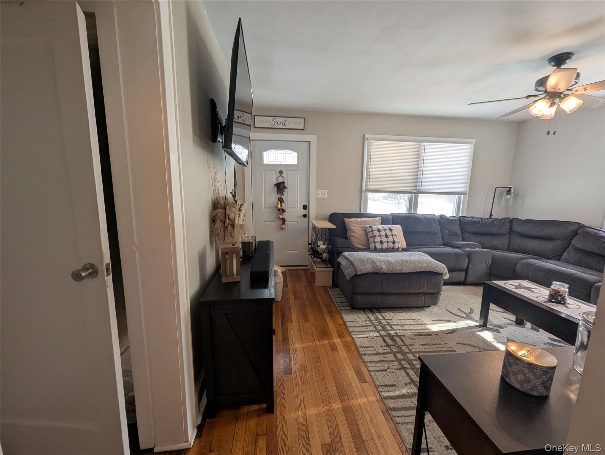 143 Plains Road Walden, NY 12586 - Photo 12 of 36 Living room with a door to access to the basement where the washer and dryer are located.