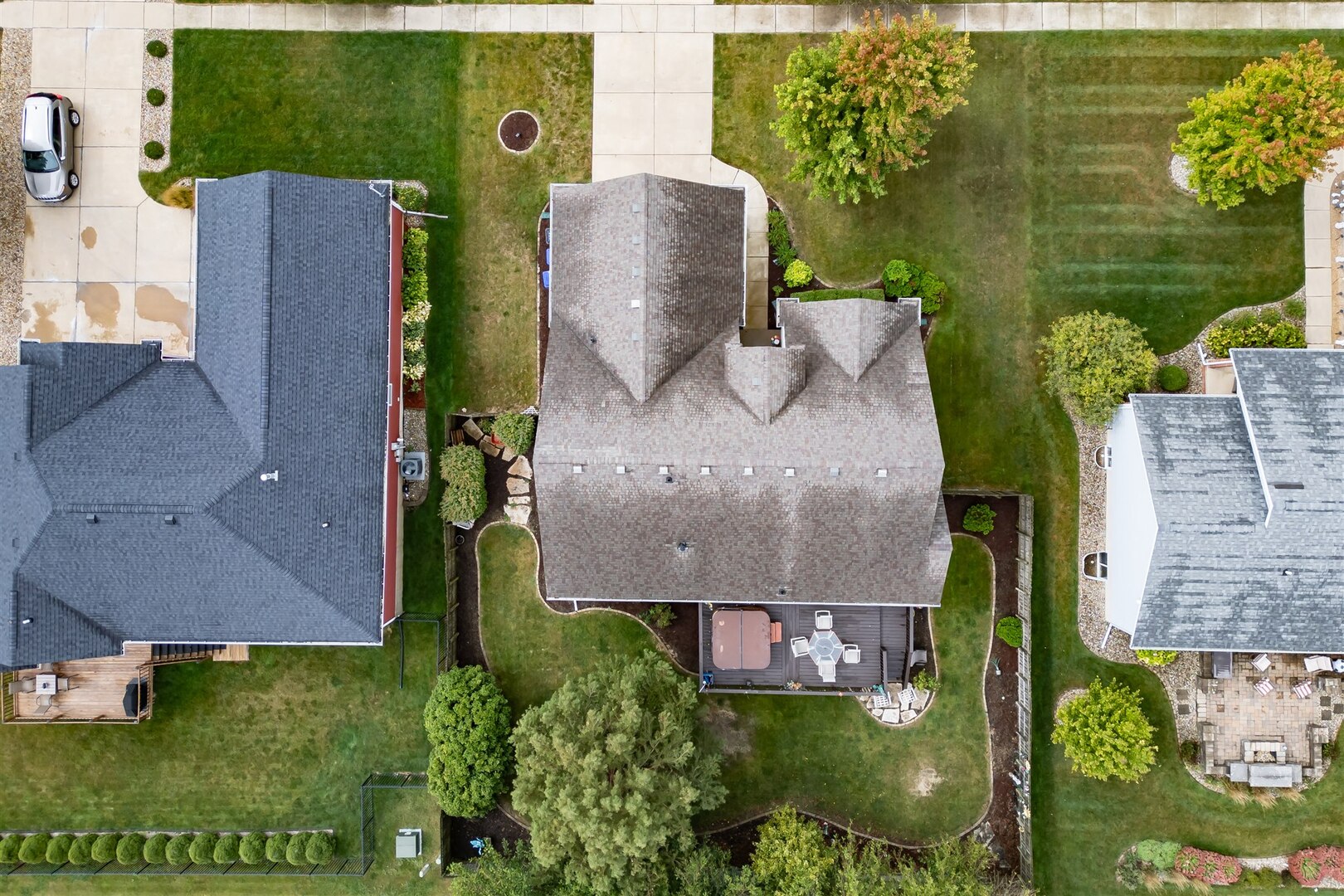 20 Fedor Circle Bloomington, IL 61705 - Photo 48 of 51 an aerial view of a house with outdoor space and a fountain