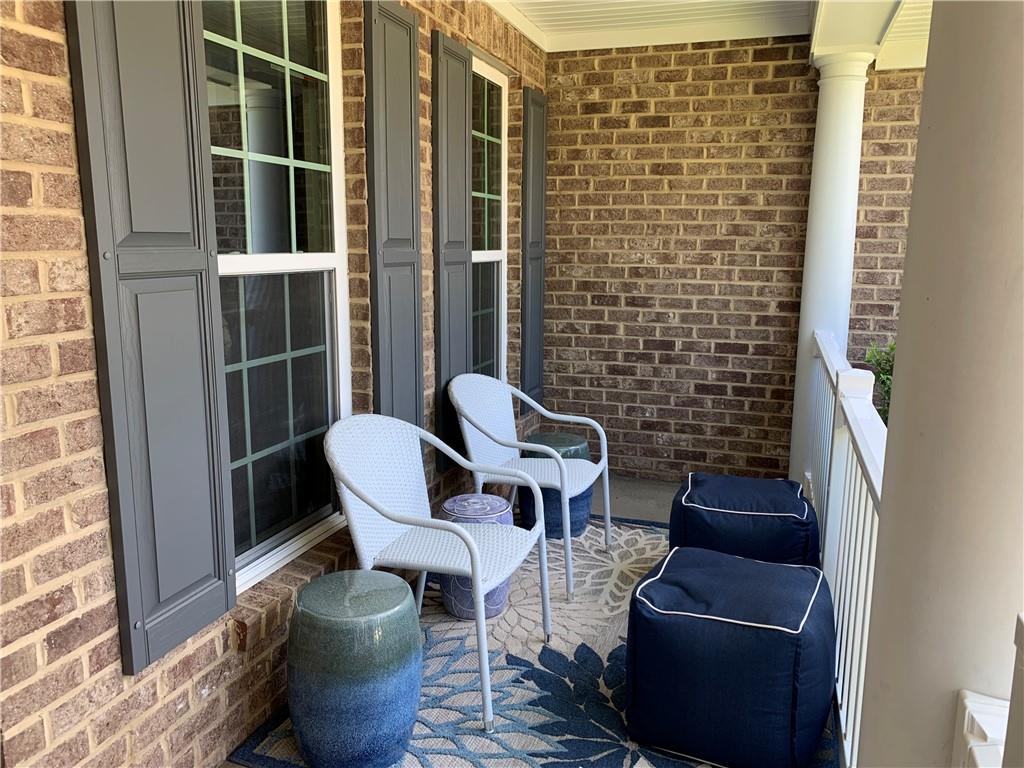 Covered front porch great for morning coffee