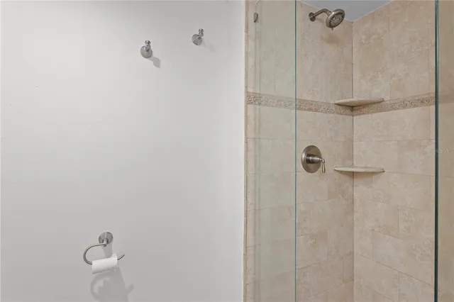 a view of a swimming pool with a lake view