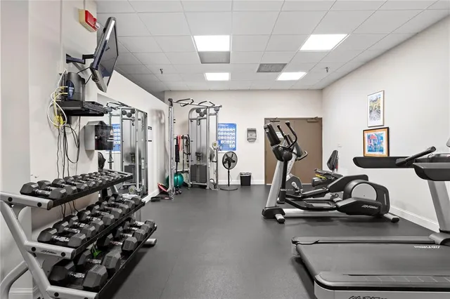 a view of a city with tall buildings