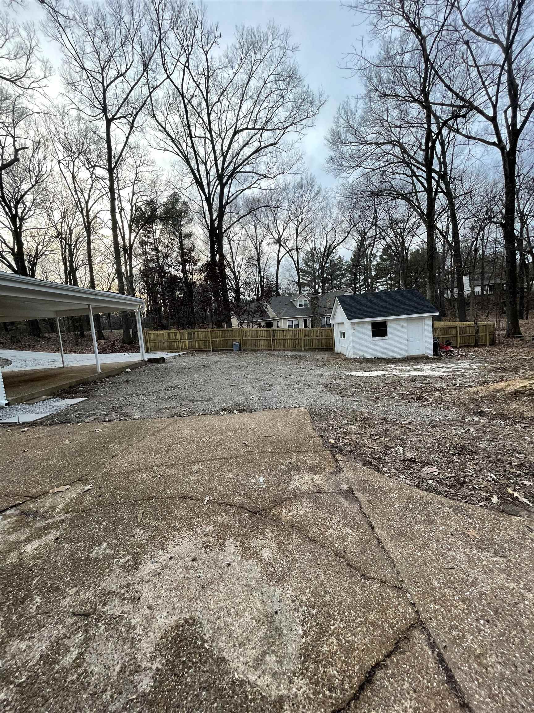 5690 Spring Lake Road Memphis, TN 38135 - Photo 7 of 24 a view of a backyard with large trees