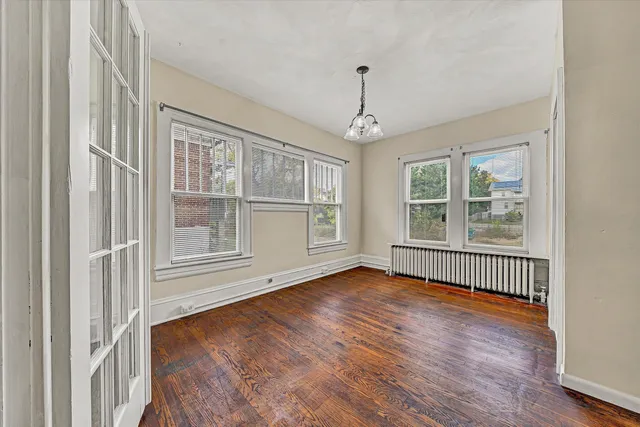 a view of an entryway with a workspace