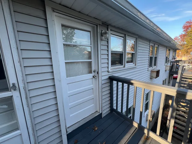 a view of a house with a door