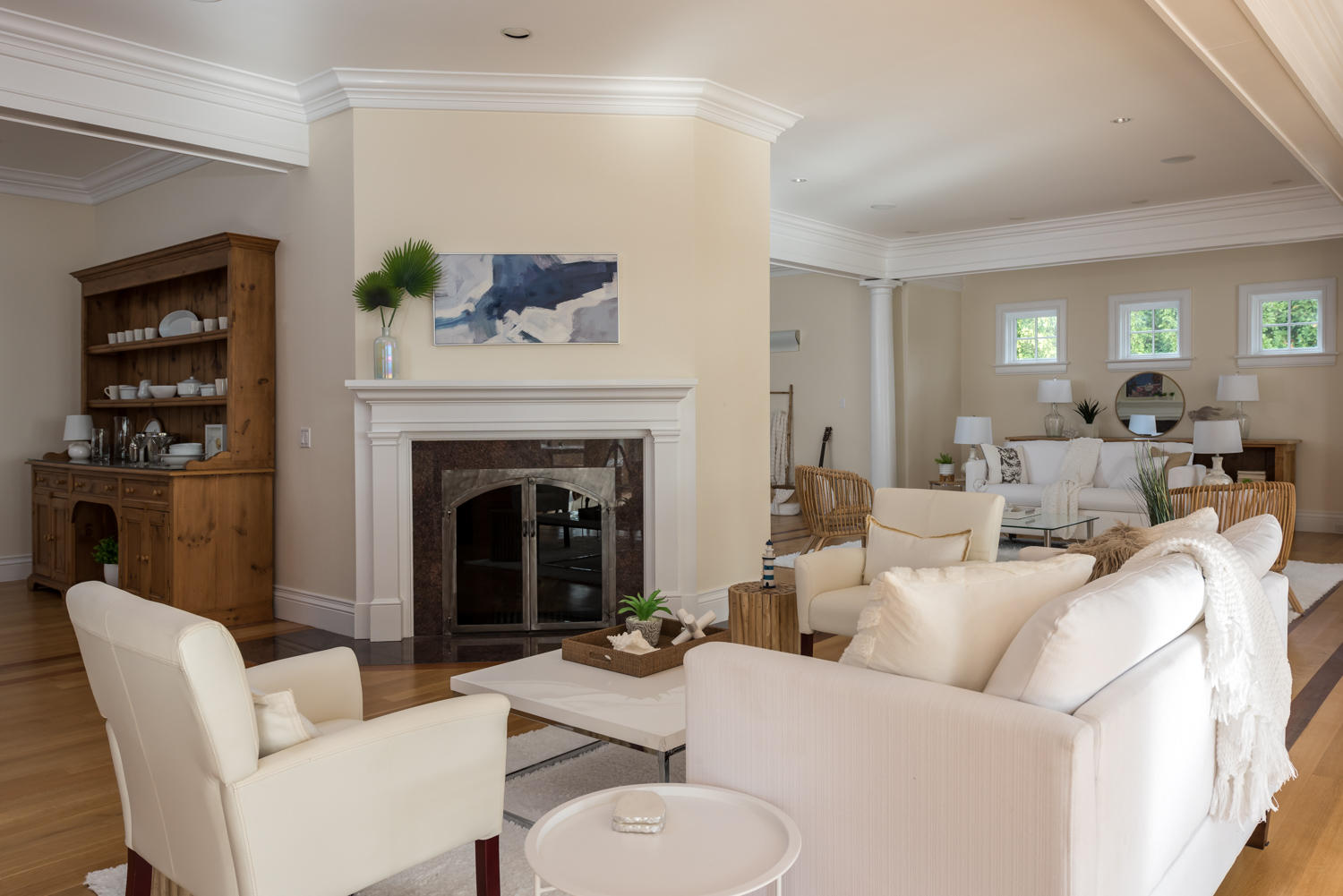 285 Baxter Neck Road Marstons Mills, MA 02648 - Photo 5 of 27 a living room with furniture and a fireplace