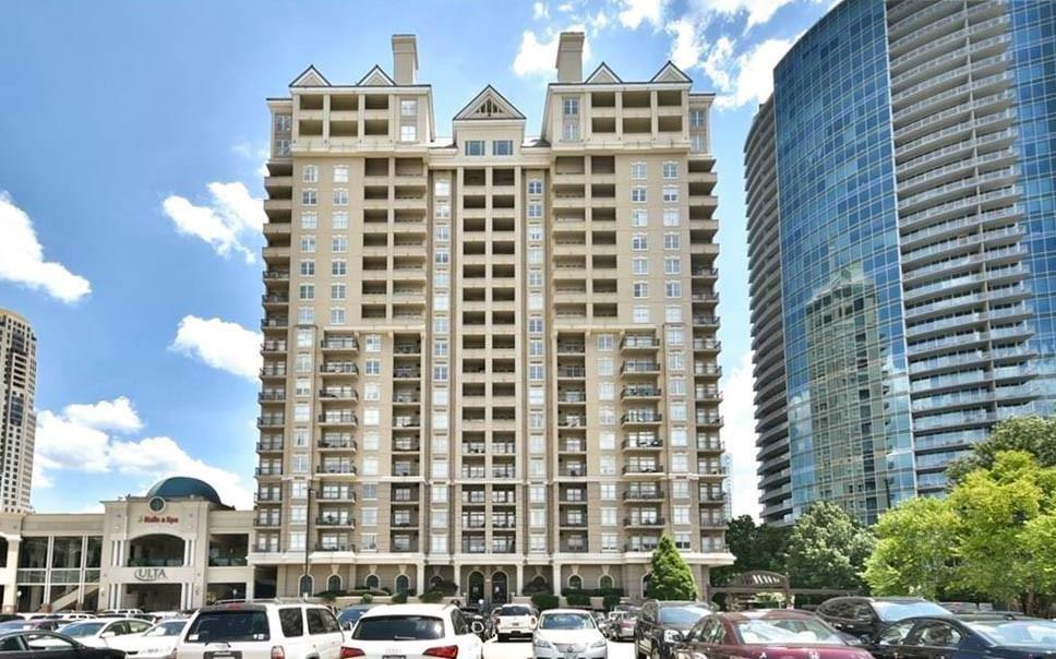 a front view of a building