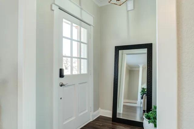 a view of front door with a door