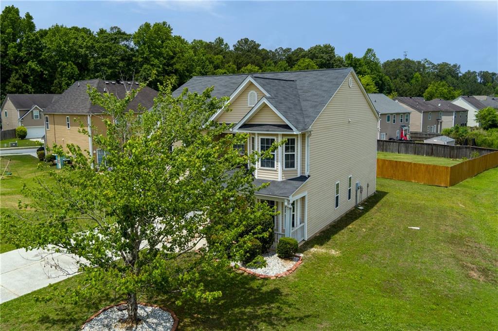 375 Walton View Fairburn, GA 30213 - Photo 34 of 38 an aerial view of residential houses with outdoor space and trees