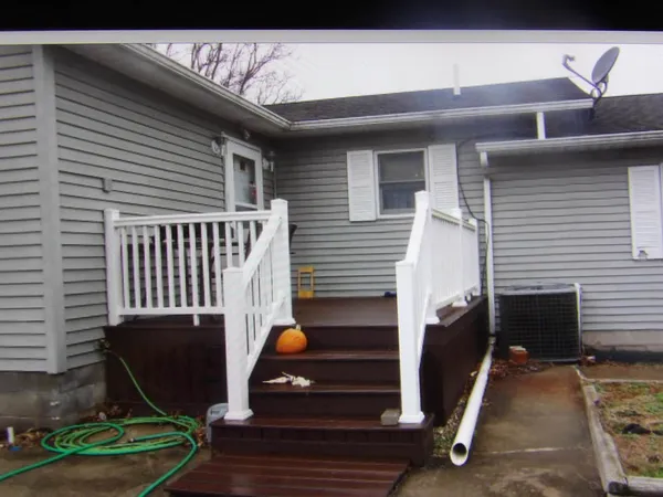 a view of outdoor space and deck
