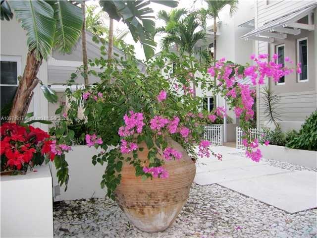 3540 Main Highway, Unit 301 Miami, FL 33133 - Photo 22 of 29 a view of a potted flower in a yard next to a building