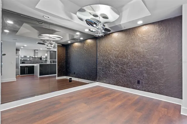 a view of a livingroom with a staircase