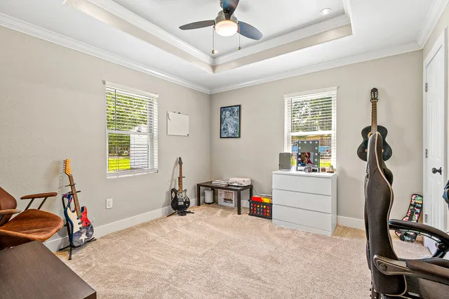 a room with furniture and a window