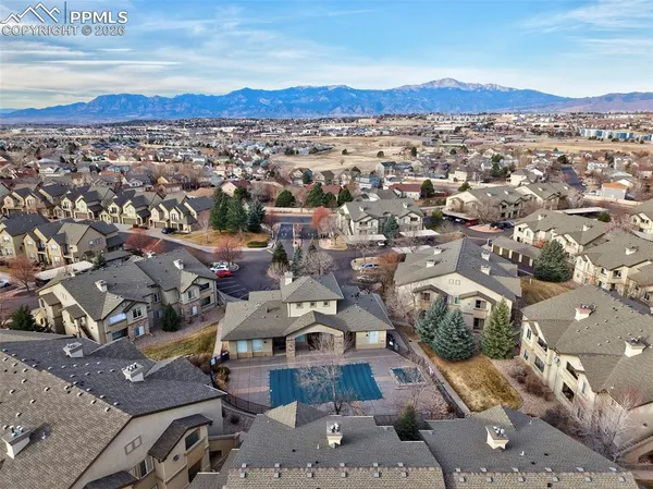 an aerial view of a city