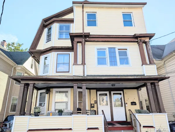 a view of a building with a window
