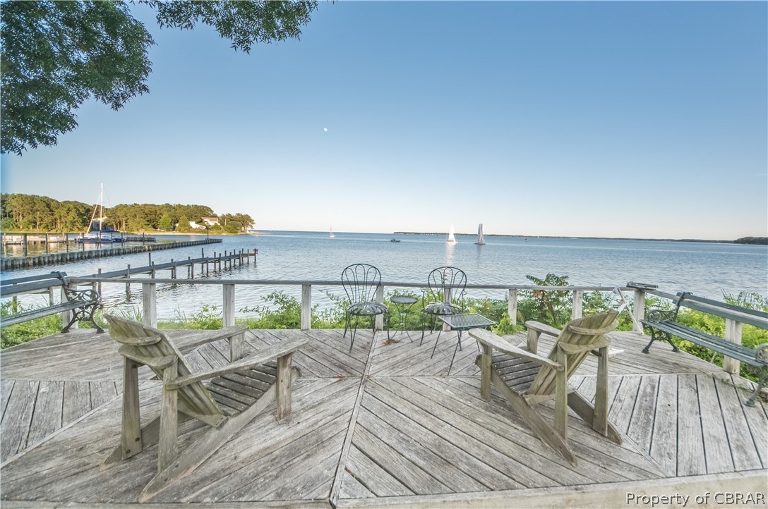 496 Jackson Creek Road Deltaville, VA 23043 - Photo 5 of 28 Deck with a view.