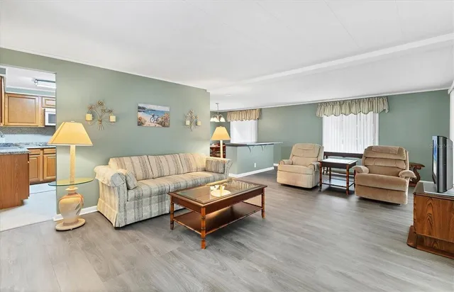 a living room with furniture and a couch