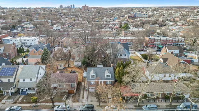 an aerial view of a city