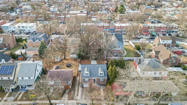 an aerial view of a city
