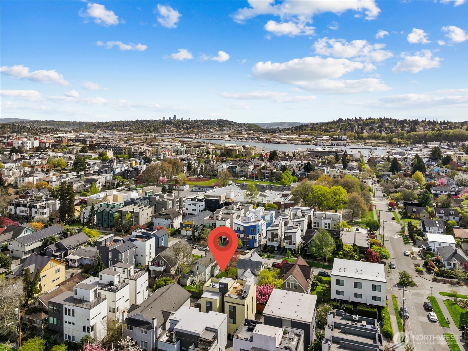 2653 Northwest 64th Street, Unit A Seattle, WA 98107 - Photo 29 of 32 an aerial view of a city