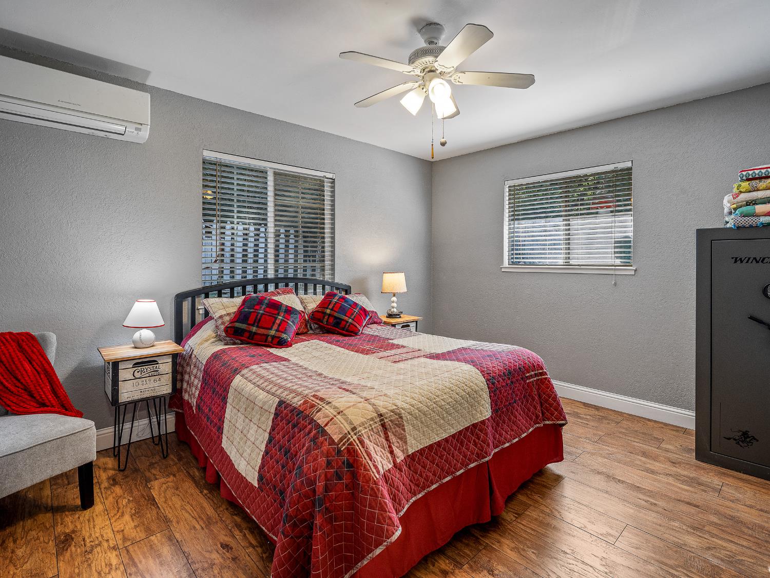 6800 Diablo View Trail Placerville, CA 95667 - Photo 22 of 33 a bedroom with a bed a chandelier and a window