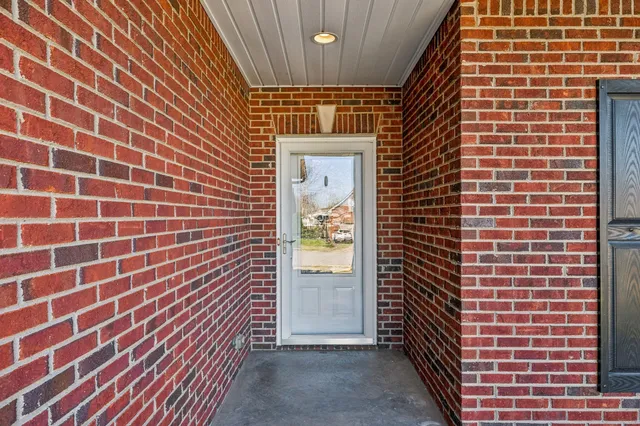 a view of a brick wall