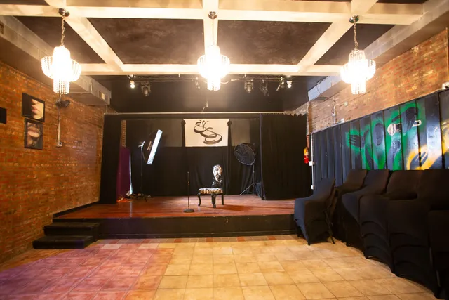 a view of a chairs and tables in patio