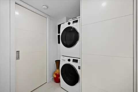 a bathroom with a shower and toilet