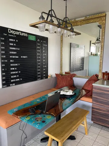 a room with furniture