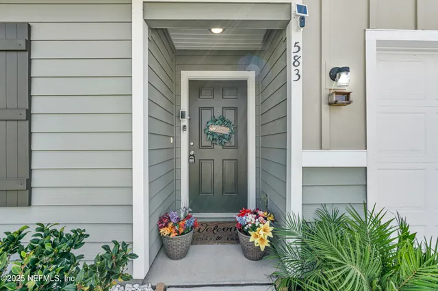 a front view of a house