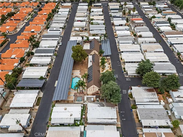 an aerial view of a city