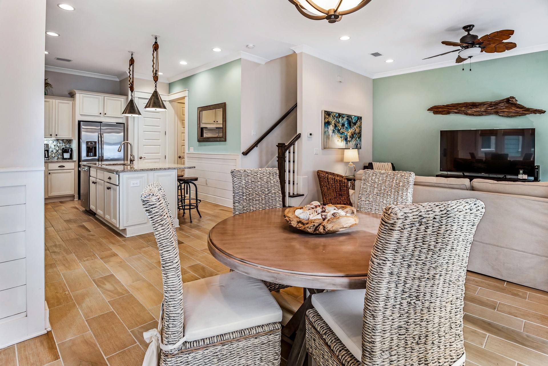 95 York Ln Inlet Beach, Unit B Inlet Beach, FL 32461 - Photo 8 of 28 a living room with furniture and kitchen view