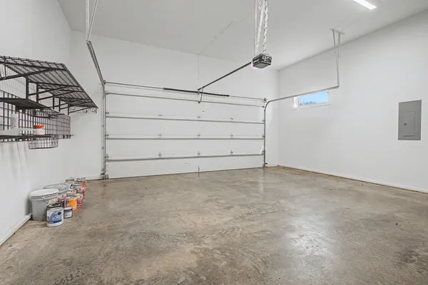 a view of a garage