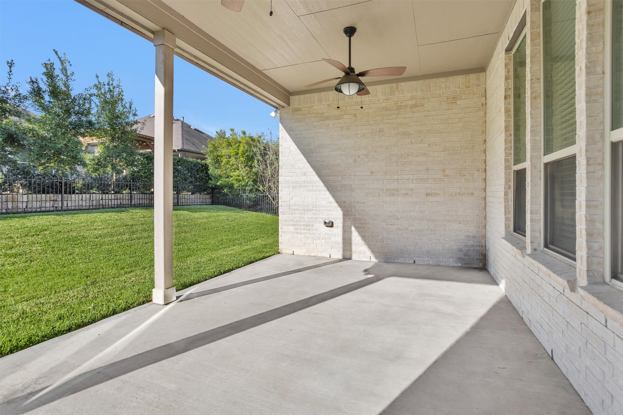 209 Fox Trotter Spring, TX 77382 - Photo 31 of 33 This inviting covered patio, equipped with a gas stub, is perfect for personalizing and creating your outdoor oasis.