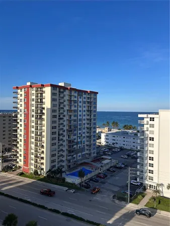 a view of a balcony with city view