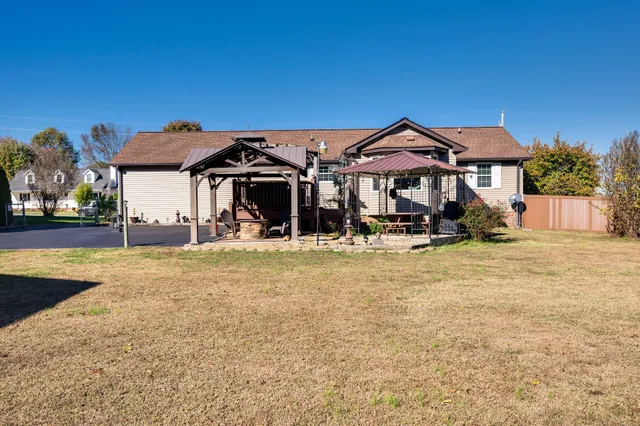 a house view with a outdoor space