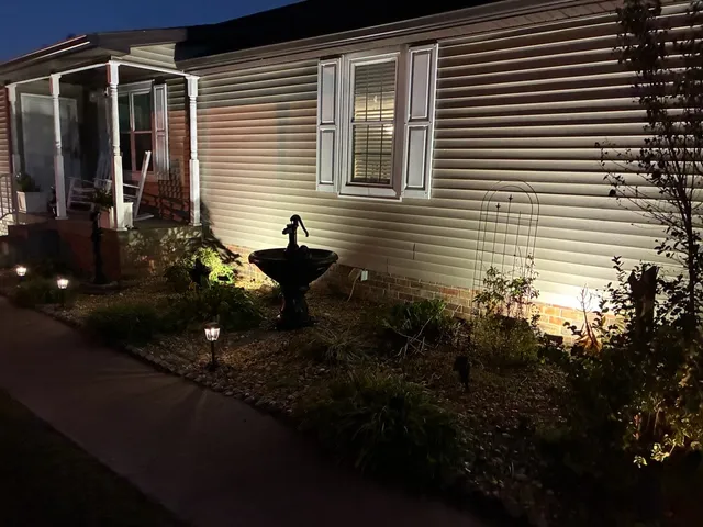 a house view with a outdoor space
