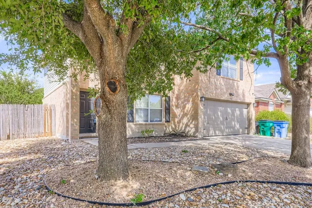 a view of a backyard